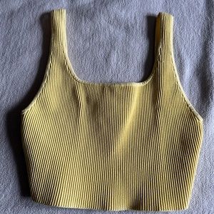 Aritzia: Babaton Sculpt Knit Tank in Yellow size Medium